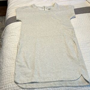 Cotton tshirt dress, madewell size small gray